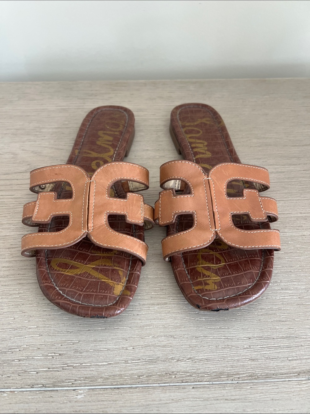 Sam Edelman women’s Bay slide sandal size 9.5 saddle leather